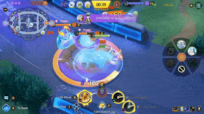 Pokemon UNITE - Mamoswine Using Mammoth Mash on Machamp and Snorlax