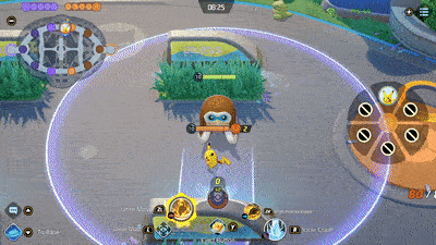 Pokemon UNITE - Mamoswine Using High Horsepower on Pikachu