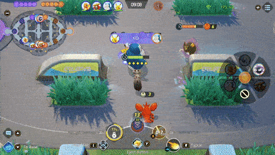 Pokemon UNITE - Greedent Using Tackle on Gengar