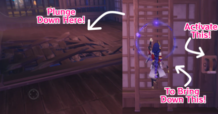 Genshin - Bring Down a Ladder via a Mechanism