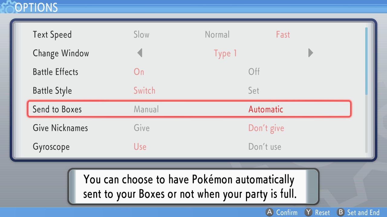 Pokemon BDSP Send to Boxes