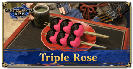 Monster Hunter Rise (MH Rise) - Triple Rose Dango Banner