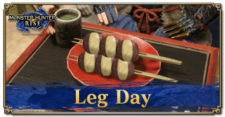 Monster Hunter Rise (MH Rise) - Leg Day Dango Banner