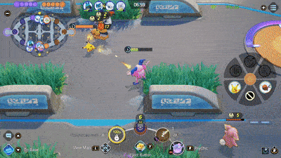 Pokemon UNITE - Mr. Mime Using Psychic and Barrier on Pikachu