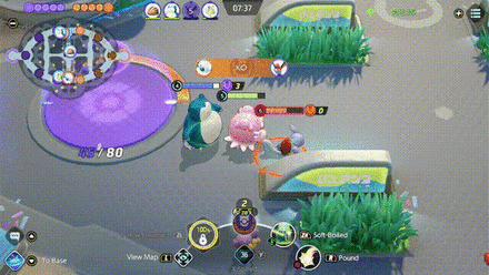 Pokemon UNITE - Blissey Slowing Down Blastoise with Pound