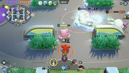 Pokemon UNITE - Blissey Removing Status Effect with Safeguard