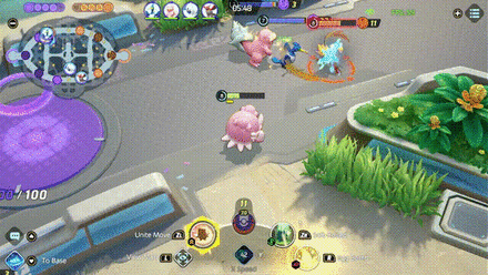 Pokemon UNITE - Blissey Stunning Zeraora with Egg Bomb