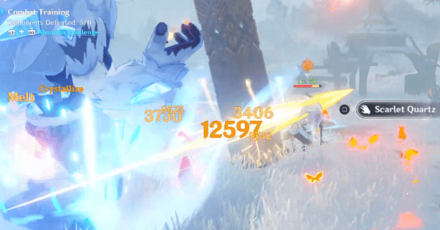 Genshin - Combat Training Stage 8 - Use Pyro and Geo