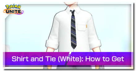 Pokemon Unite - Trainer Skin Shirt and Tie (White) Top Image