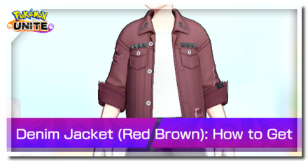 Pokemon Unite - Trainer Skin Denim Jacket (Red Brown) Top Image