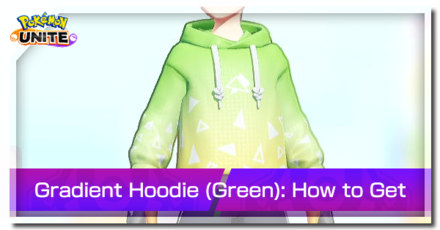 Pokemon Unite - Trainer Skin Gradient Hoodie (Green) Top Image