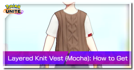 Pokemon Unite - Trainer Skin Layered Knit Vest (Mocha) Top Image