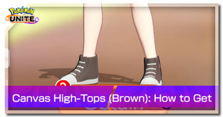 Pokemon UNITE - Trainer Skin Canvas High-Tops (Brown) Top Image