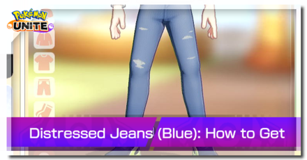 Pokemon UNITE - Trainer Distressed Jeans (Blue) Top Image