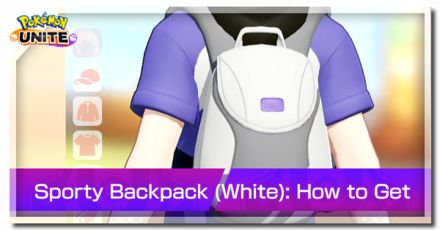 Pokemon UNITE - Trainer Skin Sporty Backpack (White) Top Image