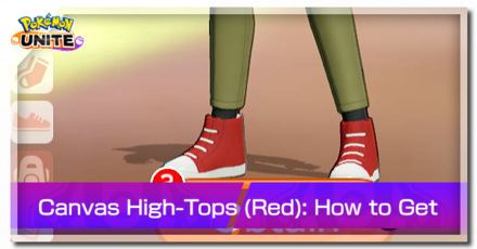 Pokemon UNITE - Trainer Skin Canvas High-Tops (Red) Top Image
