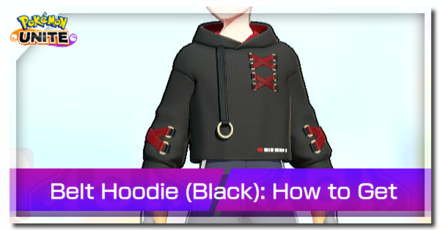 Pokemon UNITE - Trainer Skin Belt Hoodie (Black) Top Image