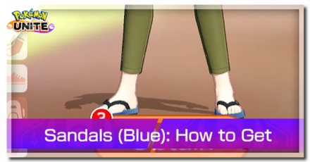 Pokemon UNITE - Trainer Skin Sandals (Blue) Top Image