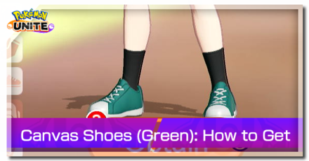Pokemon UNITE - Trainer Skin Canvas Shoes (Green) Top Image