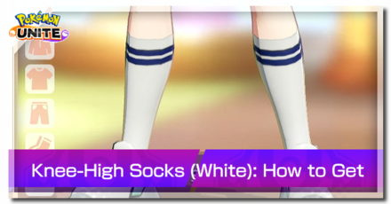 Pokemon UNITE - Trainer Skin Knee-High Socks (White) Top Image