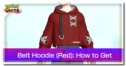 Pokemon UNITE - Trainer Skin Belt Hoodie (Red) Top Image
