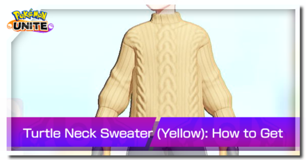 Pokemon UNITE - Trainer Skin Turtle Neck Sweater (Yellow) Top Image