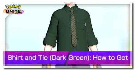 Pokemon UNITE - Trainer Skin Shirt and Tie (Dark Green) Top Image