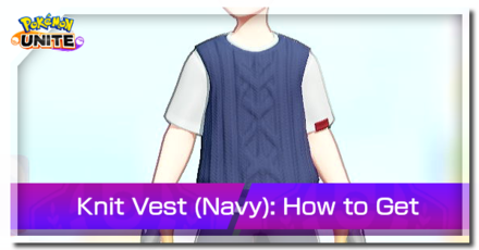 Pokemon UNITE - Trainer Skin Knit Vest (Navy) Top Image