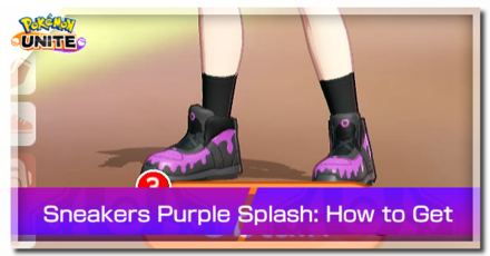Pokemon UNITE - Trainer Skin Sneakers Purple Splash Top Image