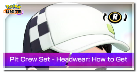 Pokemon UNITE - Trainer Skin Pit Crew Set Headwear Top Image