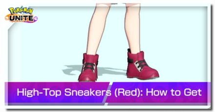 Pokemon UNITE - Trainer Skin High-Top Sneakers (Red) Top Image