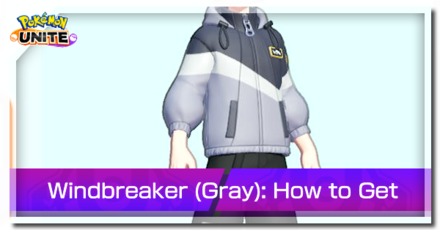 Pokemon UNITE - Trainer Skin Windbreaker (Gray) Top Image