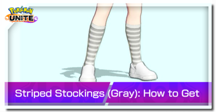 Pokemon UNITE - Trainer Skin Striped Stockings (Gray) Top Image