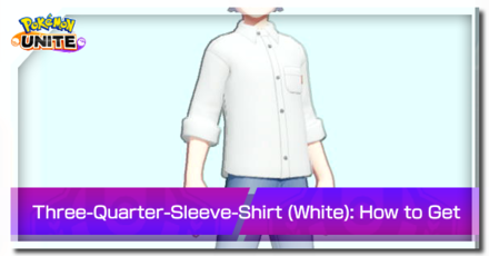 Pokemon UNITE - Trainer Skin Three-Quarter-Sleeve-Shirt (White) Top Image