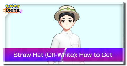 Pokemon UNITE - Trainer Skin Straw Hat (Off-White) Top Image