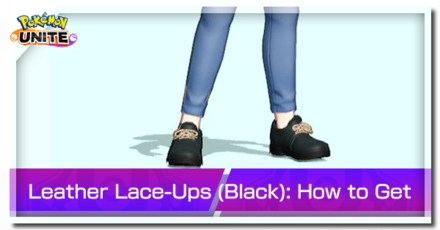 Pokemon UNITE - Trainer Skin Leather Lace-Ups (Black) Top Image