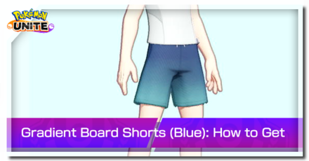 Pokemon UNITE - Trainer SkinGradient Board Shorts (Blue) Top Image