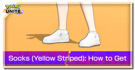Pokemon Unite - Trainer Skin Socks (Yellow Striped) Top Image