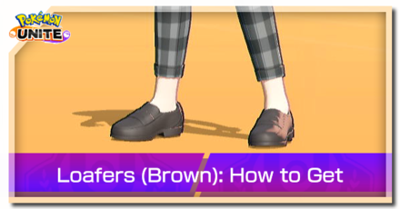 Pokemon Unite - Trainer Skin Loafers (Brown) Top Image