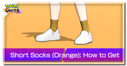 Pokemon Unite - Trainer Skin Short Socks (Orange) Top Image