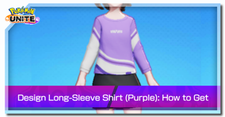 Pokemon Unite - Trainer Skin Design Long-Sleeve Shirt (Purple) Top Image