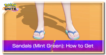 Pokemon Unite - Trainer Skin Sandals (Mint Green) Top Image