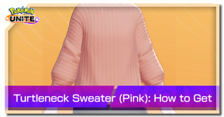 Pokemon Unite - Trainer Skin Turtleneck Sweater (Pink) Top Image