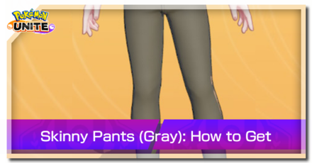 Pokemon Unite - Trainer Skin Skinny Pants (Gray) Top Image