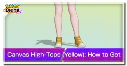 Pokemon Unite - Trainer Skin Canvas High-Tops (Yellow) Top Image