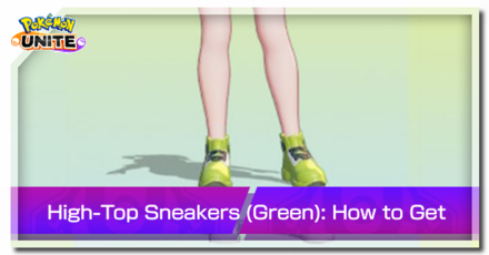 Pokemon Unite - Trainer Skin High-Top Sneakers (Green) Top Image