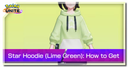 Pokemon Unite - Trainer Skin Star Hoodie (Lime Green) Top Image
