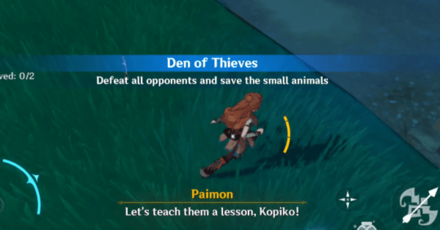 Genshin - Bantan Sango Case Files Stealthy Trail - Rescue Animals from Den of Thieves