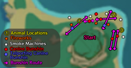 Genshin - Bantan Sango Case Files The Warrior Dog - Hiding Spot Stage 2 Locations