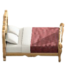 The Damascus-Pattern Red version of Elegant Bed